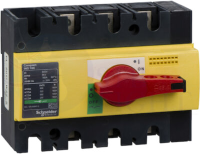 выключатель-разъеденитель INS160 3П КРАС.-ЖЕЛТ. Schneider Electric 28928