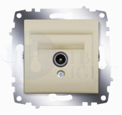 Розетка телевизионная проходная Cosmo (TV, под рамку, с/у, титан) ABB 619-011400-272