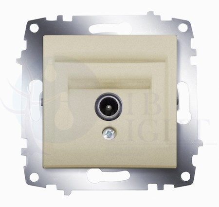 Розетка телевизионная проходная Cosmo (TV, под рамку, с/у, титан) ABB 619-011400-272