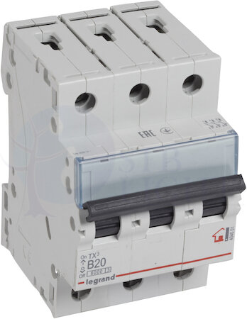 Автомат 3P 20А TX3 (10 кА, B) Legrand 404001