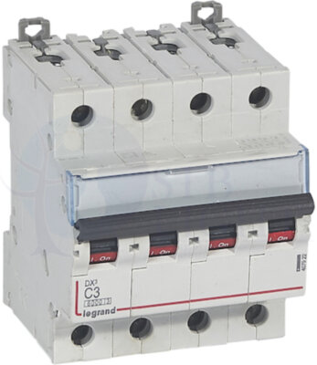 Автомат 4P 3А DX3 (10 кА, C) Legrand 407922