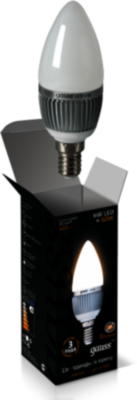 Лампа Gauss LED Candle 6W E14 2700K 1/10/100