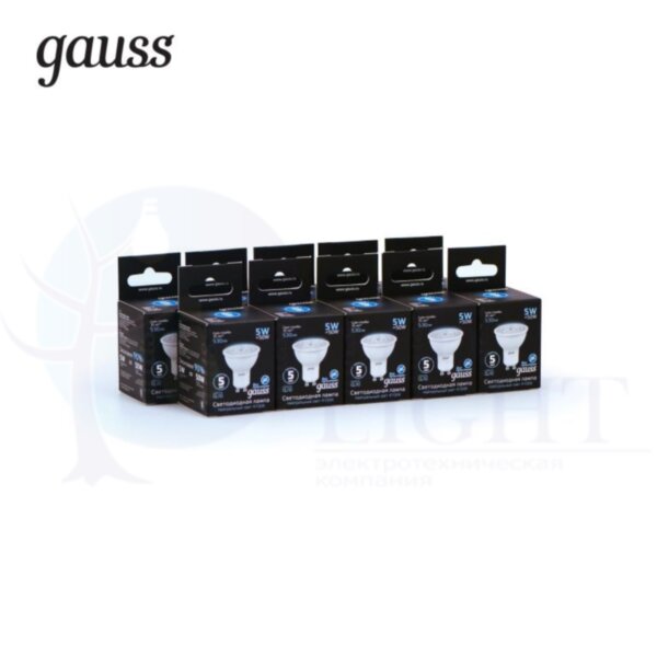 Лампа Gauss LED MR16 GU10 5W 530lm 4100K 1/10/100