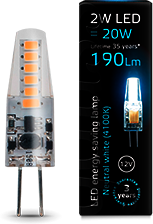 Лампа LED G4 12V 2W 4100K 1/20/200 Gauss 207707202