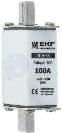Плавкая вставка ППН-33 100/32А габарит 00С PROxima EKF fus-33/100/32