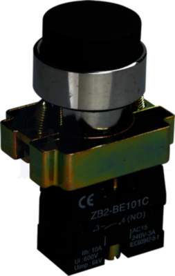 Кнопка управления LAY5-BL21 без подсветки черная 1з IEK BBT70-BL-K02