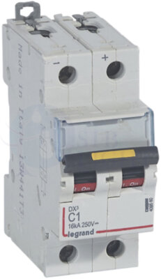 Автомат 2P 1А DX3 (16 кА, C) Legrand 409560