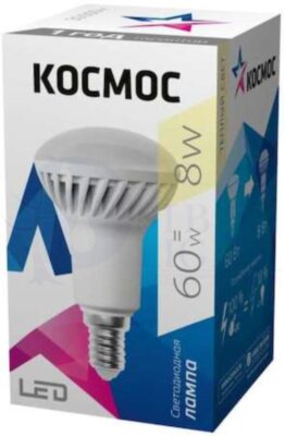 Лампа светодиодная LED R50 8Вт 220В E14 3000К Космос Lksm_LED8wR50E1430 КОСМОС Lksm_LED8wR50E1430