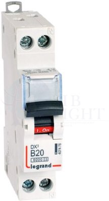 Автоматический выключатель 1+N полюс, 20А, B, 10 кА Legrand 407476