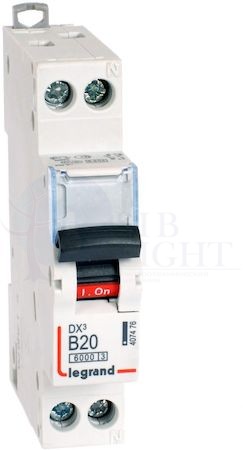 Автоматический выключатель 1+N полюс, 20А, B, 10 кА Legrand 407476