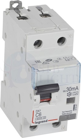 Дифференциальный автомат 2P 6А DX3 (тип A, 6 кА) Legrand 411047