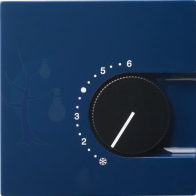 Терморегулятор S-Color (10 А, 230 В, под рамку, с/у, синий) Gira 039046