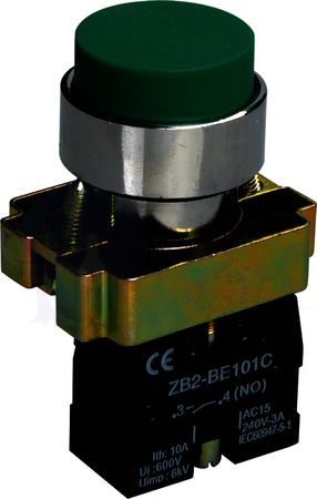 Кнопка управления LAY5-BL31 без подсветки зеленая 1з IEK BBT70-BL-K06