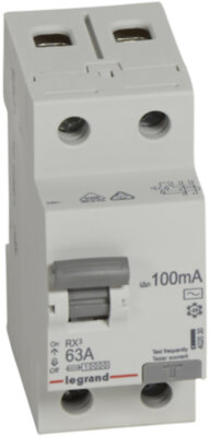 Выключатель дифференциального тока 2P 63А 0.1А RX3 (тип AC) Legrand 402030