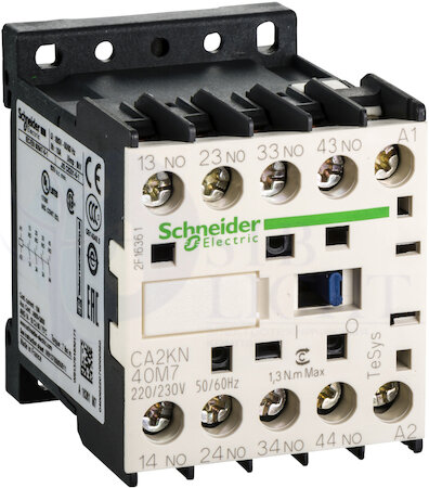 ПРОМЕЖУТОЧНОЕ РЕЛЕ 4НО, ЦЕПЬ УПРАВЛЕНИЯ 220В 50/60ГЦ, ВИНТОВОЙ ЗАЖИМ Schneider Electric CA2KN40M7