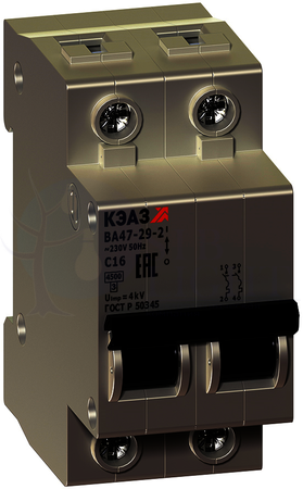 Автомат 2P 50А ВА47-29 (4.5 кА, C) КЭАЗ 141602