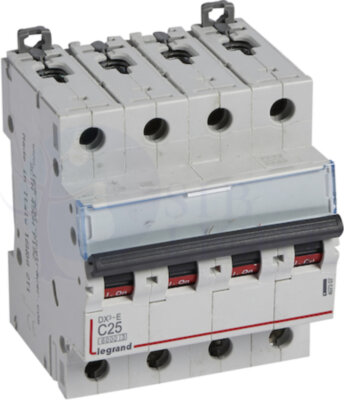 Автомат 4P 25А DX3-E (6 кА, C) Legrand 407307