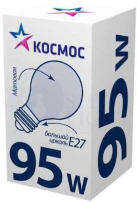 Лампа накаливания A50/A55 95Вт E27 220-240В мат. КОСМОС LKsmSt55Fr95E27v2 КОСМОС LKsmSt55Fr95E27v2