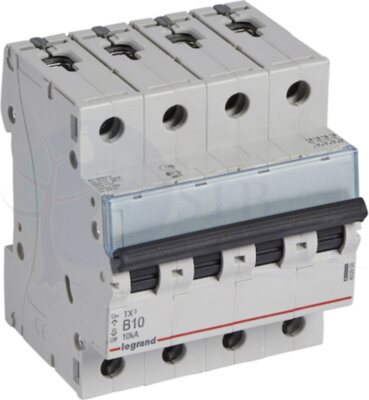 Автомат 4P 10А TX3 (10 кА, B) Legrand 403900