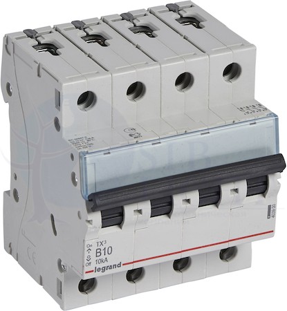 Автомат 4P 10А TX3 (10 кА, B) Legrand 403900