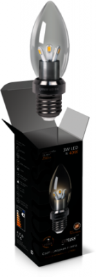 Лампа Gauss LED Candle Crystal clear 3W E27 2700K 1/10/100