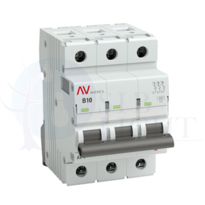 Выключатель автоматический AV-6 3P 10A (B) 6kA AVERES EKF mcb6-3-10B-av