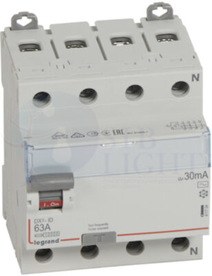 Выключатель дифференциального тока 4P 63А 0.03А DX3 (тип AC) Legrand 411704