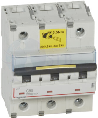 Автомат 3P 80А DX3 (10 кА, C) Legrand 409280