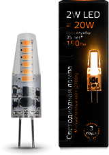 Лампа LED G4 2W 220V 2700K Gauss 107707102