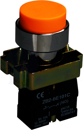 Кнопка управления LAY5-BL51 без подсветки желтая 1з IEK BBT71-BL-K05