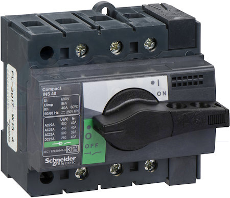 выключатель-разъеденитель INS40 3П Schneider Electric 28900