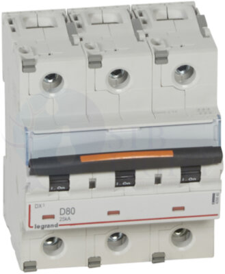 Автомат 3P 80А DX3 (25 кА, D) Legrand 409840