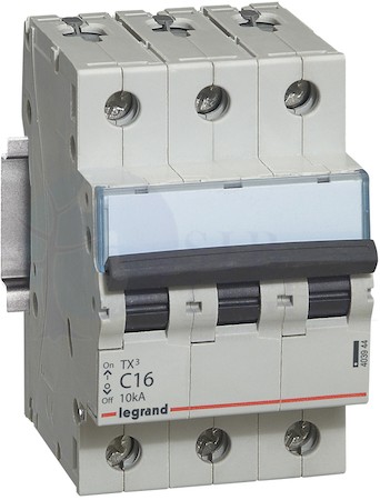 Автомат 3P 10А TX3 (10 кА, C) Legrand 403942