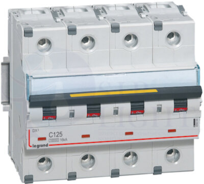 Автомат 4P 125А DX3 (16 кА, C) Legrand 409364