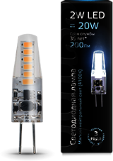 Лампа LED G4 2W 220V 4100K Gauss 107707202
