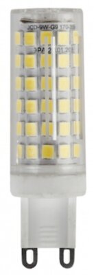 Лампа светодиодная LED 9Вт JCD 2700К G9 теплый капсула ERA Б0033185
