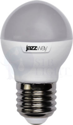 Лампа светодиодная PLED-SP G45 9Вт шар 5000К холод. бел. E27 820лм 230В 489706 Jazzway 2859662