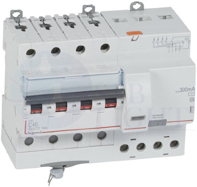 Дифференциальный автомат 4P 40А DX3 (тип AC, 10 кА) Legrand 411209