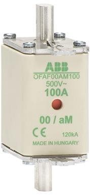 Предохранитель OFAF00aM160 160A тип аМ размер00 до 500В ABB 1SCA022697R3150