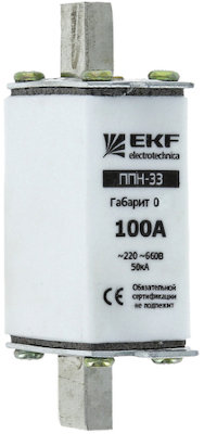 Плавкая вставка ППН-33 160/100А габарит 0 PROxima EKF fus-33-0/160/100