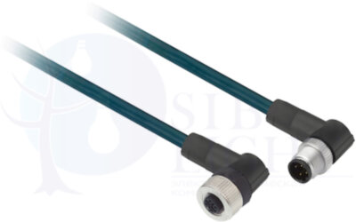 ПЕРЕХОДНИК, 1 М, М12, ПРЯМОЙ ШТЫРЕВОЙ, УГЛ. ГНЕЗДОВОЙ, 4 ПИН Schneider Electric XZCR1512041C1