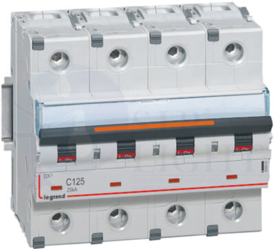 Автомат 4P 125А DX3 (25 кА, C) Legrand 409803