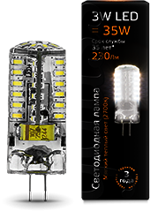 Лампа LED G4 3W 12V 2700K Gauss 207707103