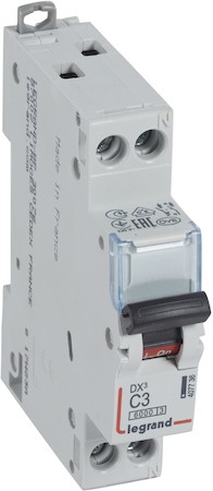 Автоматический выключатель 1+N полюс, 3А, C, 10 кА Legrand 407736