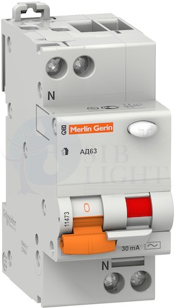 Дифференциальный автомат 1P+N 16А АД63 (тип AC, 4.5 кА) Schneider Electric 11473
