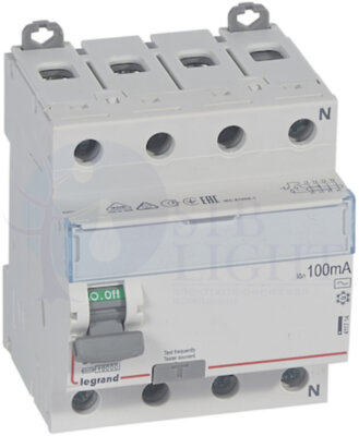 Выключатель дифференциального тока 4P 63А 0.1А DX3 (тип AC) Legrand 411714