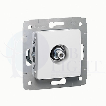 Розетка телевизионная Cariva (TV, под рамку, с/у, 1.5 дБ, белый) Legrand 773699