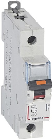 Автомат 1P 6А DX3 (25 кА, C) Legrand 409753