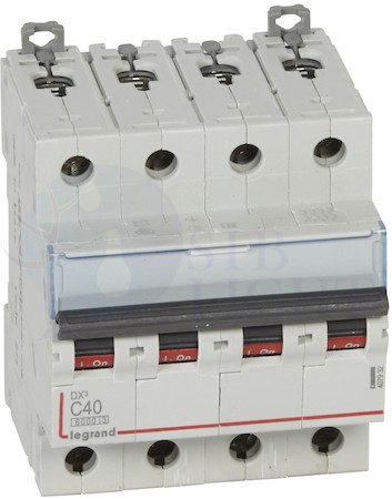 Автомат 4P 40А DX3 (10 кА, C) Legrand 407932