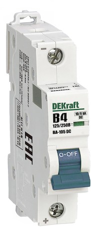 Автомат 1P 4А ВА-105 (10 кА, B) DEKraft 13352DEK